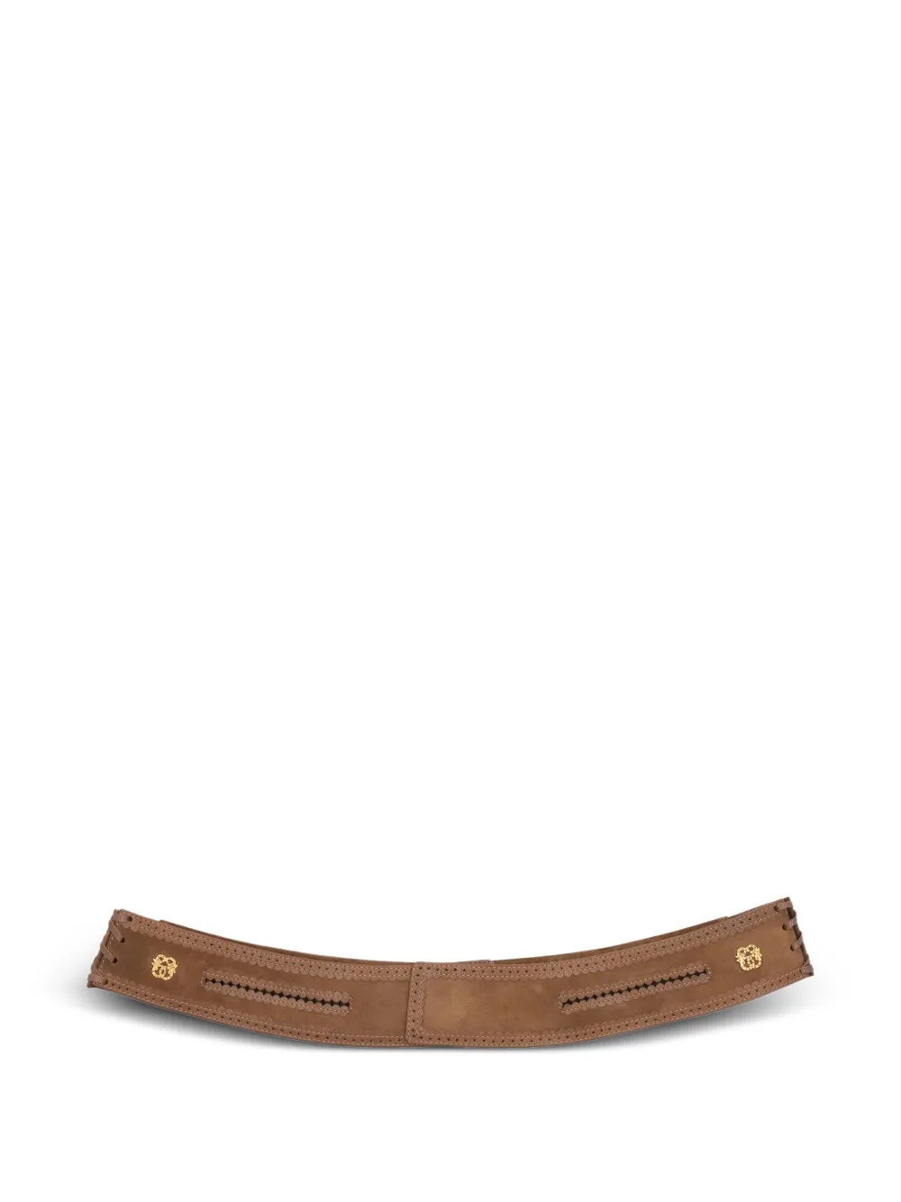 Pirovano Vintage ceinture en daim | marron | Image 1