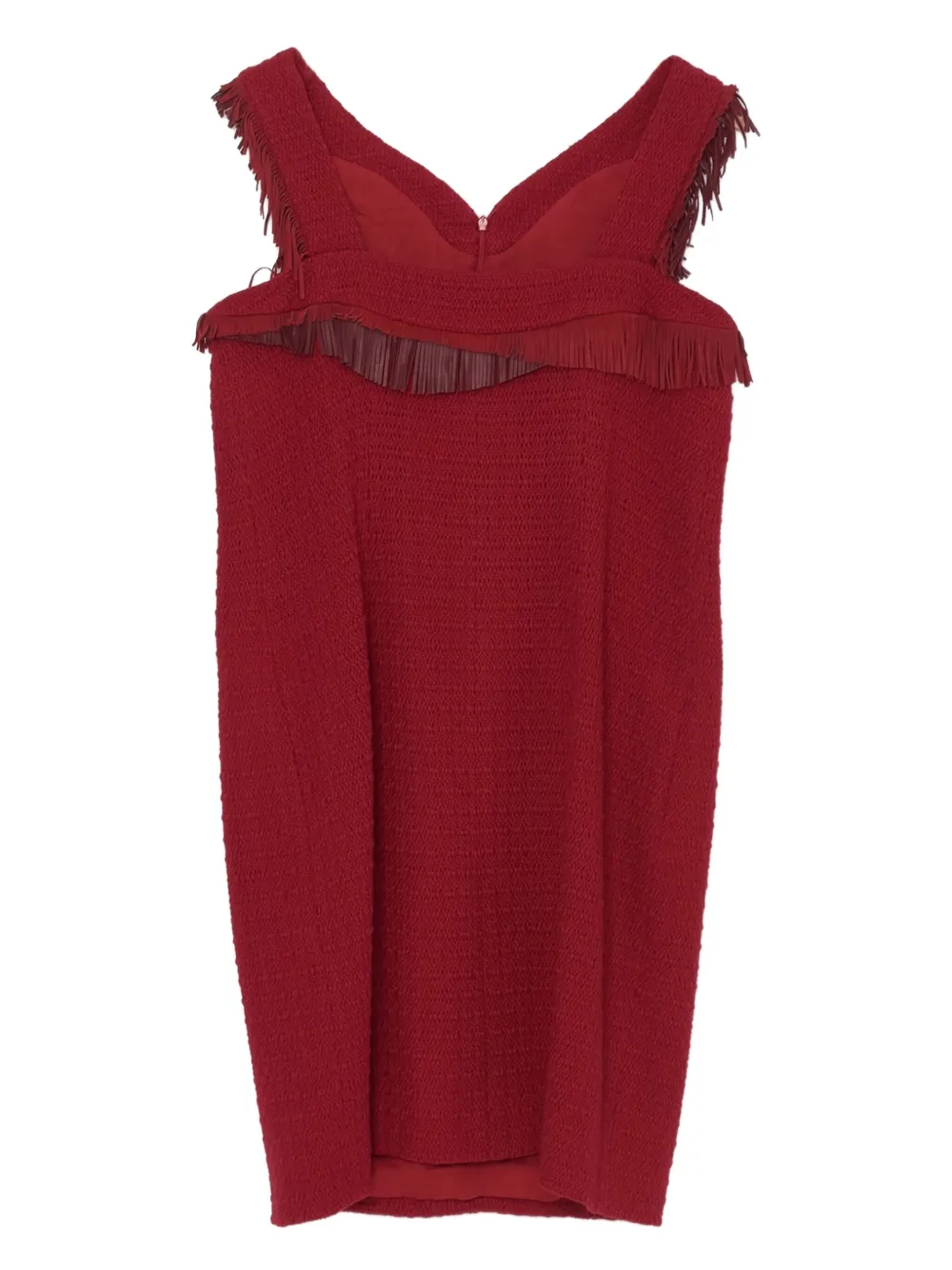CHANEL Pre-Owned robe en laine à design sans manches | rouge | Image 1