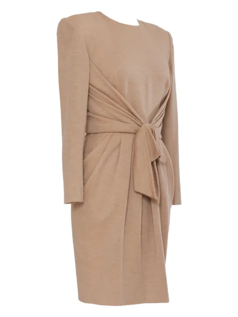 Vintage Pre-Owned 매듭 디테일 미디 드레스