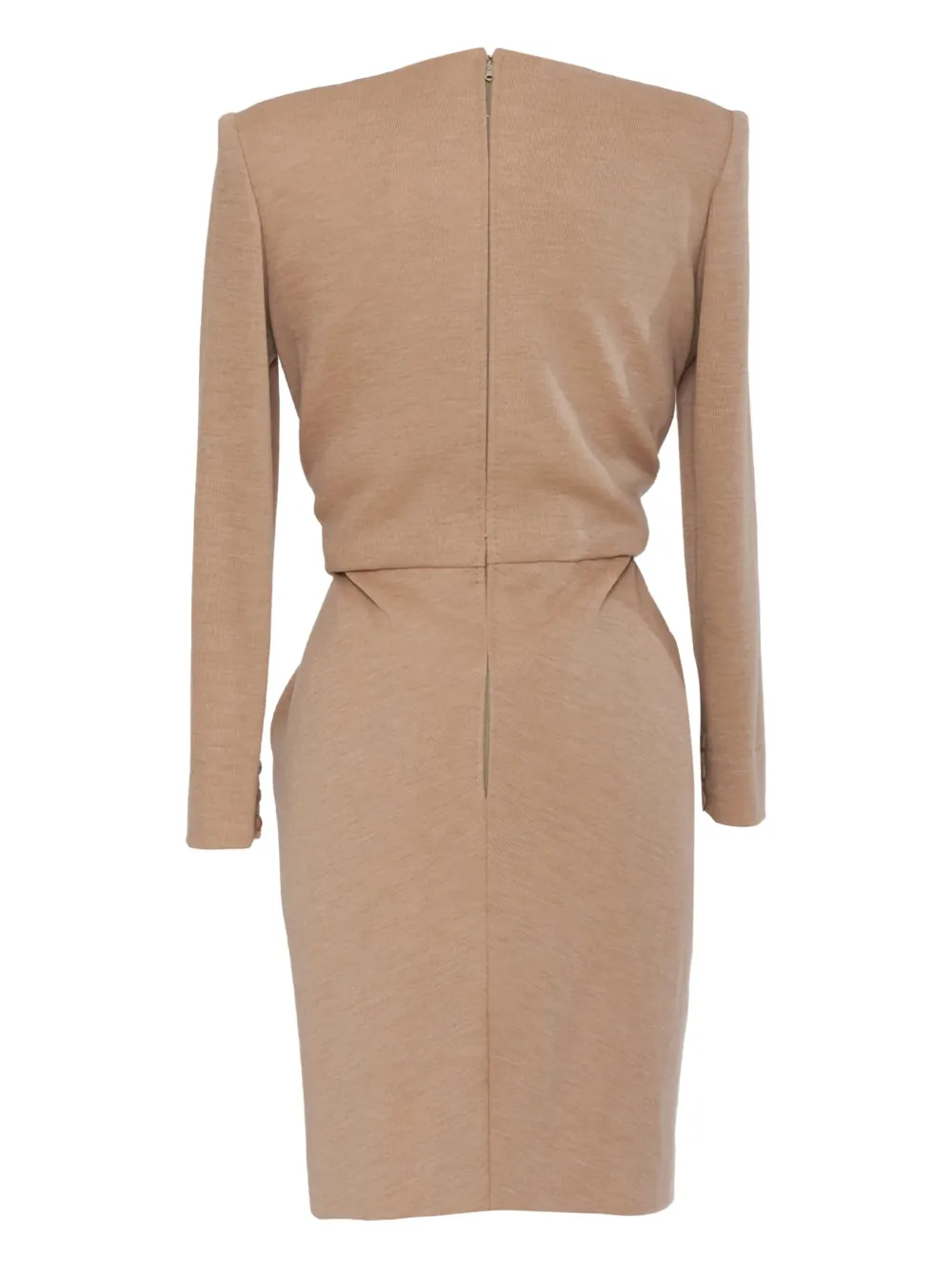 Vintage Pre-Owned knot-detail midi dress - Beige