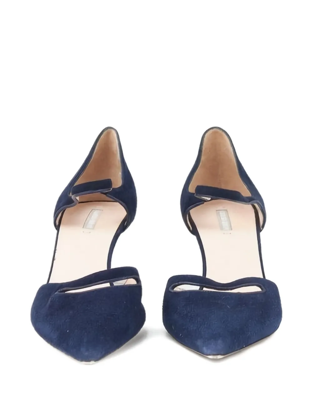 Giorgio Armani Pre-Owned 55mm suede pumps - Blauw