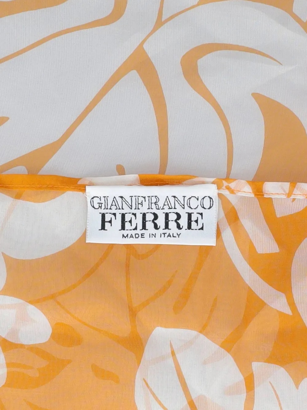 Pre-owned Gianfranco Ferre Floral-print Silk Scarf