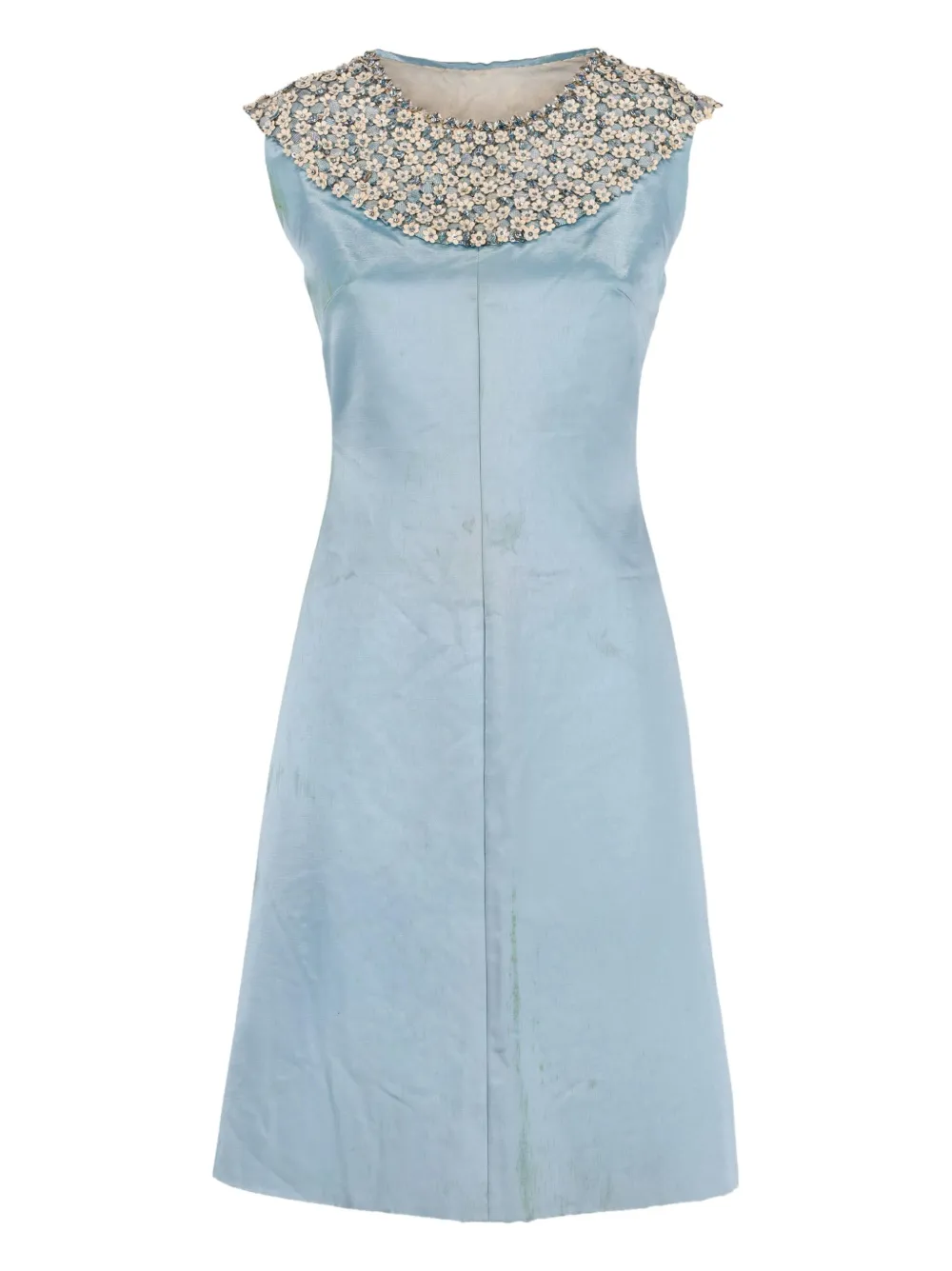 Vintage robe à fleurs appliquées | bleu | Image 1