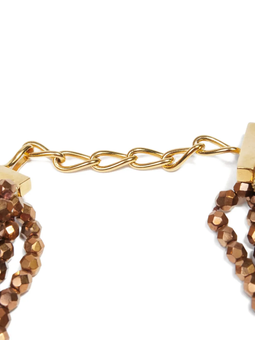 Vintage 80s multi-strand choker necklace - Bruin
