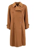 Saint Laurent Pre-Owned wool trench coat - Brown