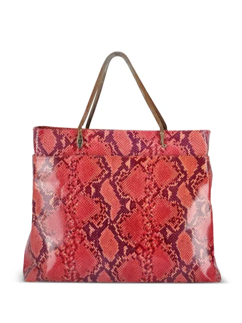 John Galliano Pre-Owned python-print tote bag 