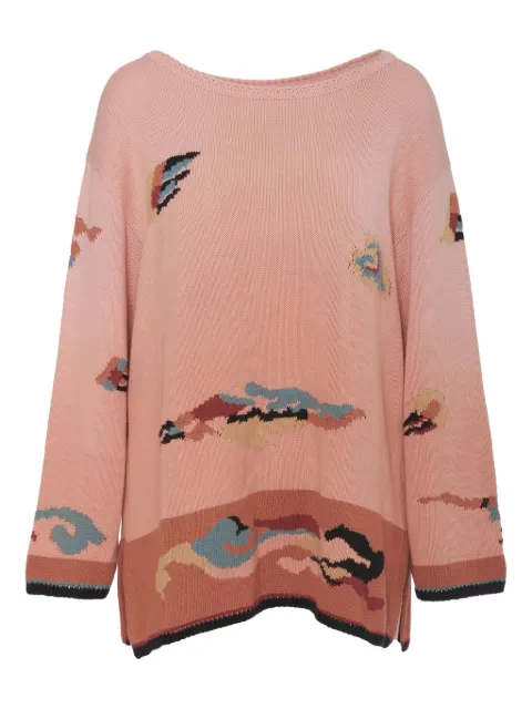 Krizia Pre-Owned abstract-print cotton sweater