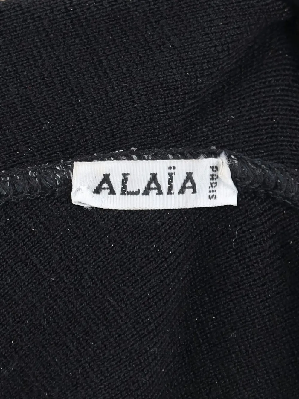 Alaïa Pre-Owned Midi-jurk met V-hals - Zwart