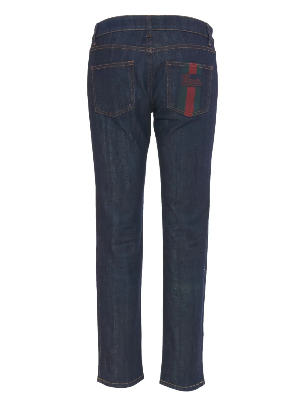 Gucci Pre-Owned Web-stripe jeans | Image 2