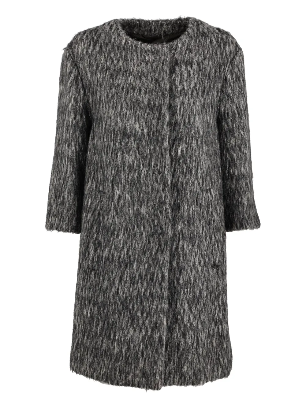Prada Pre-Owned brushed-finish coat | Grey | Image 1