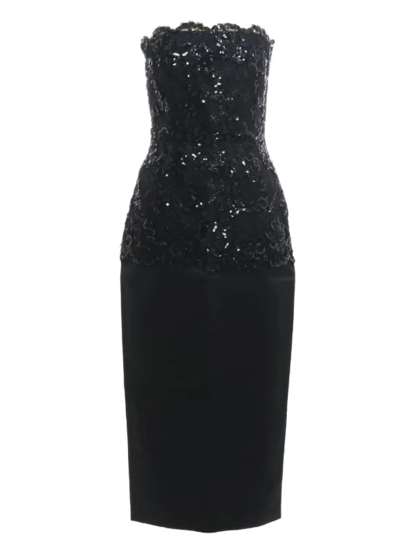 Genny 1980s Sequin-embellished Dress - Black