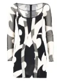 Gianfranco Ferré Pre-Owned flower-print mini dress - Black