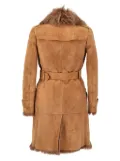 Burberry Pre-Owned shearling trench coat - Brown