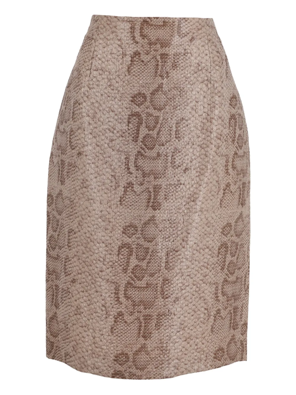 Gianfranco Ferré Pre-Owned snakeskin-print midi skirt | Neutrals | Image 1