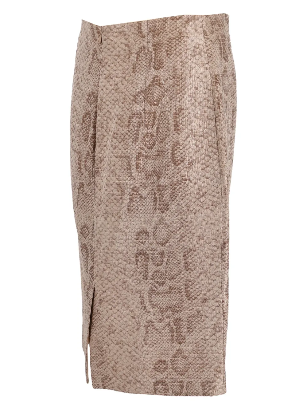 Pre-owned Gianfranco Ferre Snakeskin-print Midi Skirt