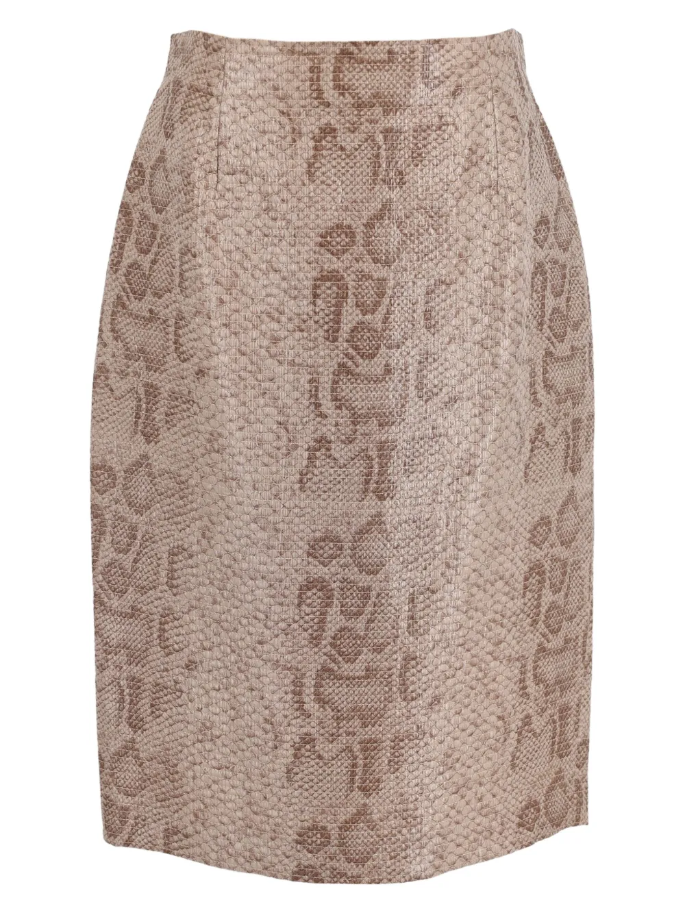 Pre-owned Gianfranco Ferre Snakeskin-print Midi Skirt