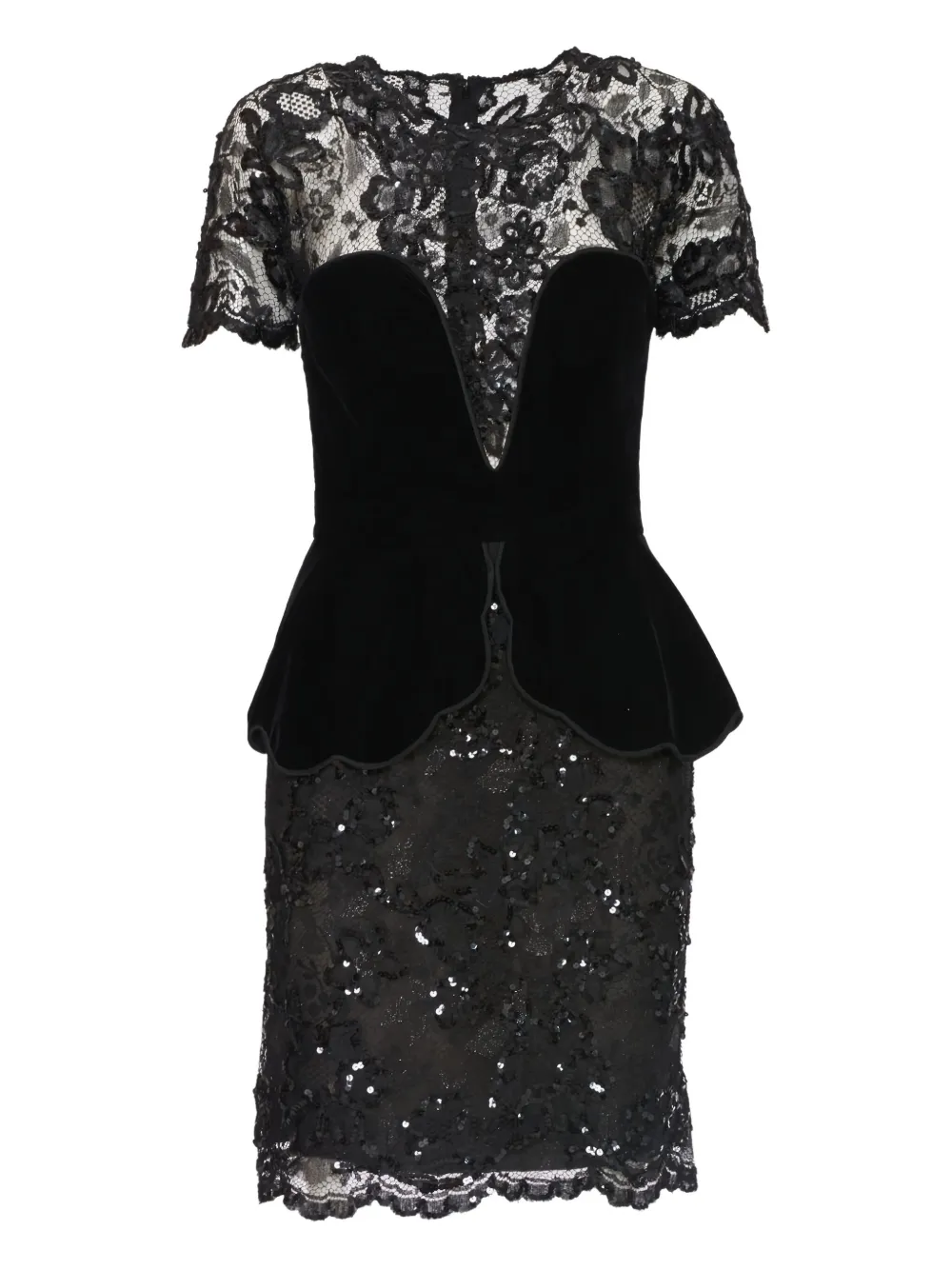 pre-owned floral-lace dress