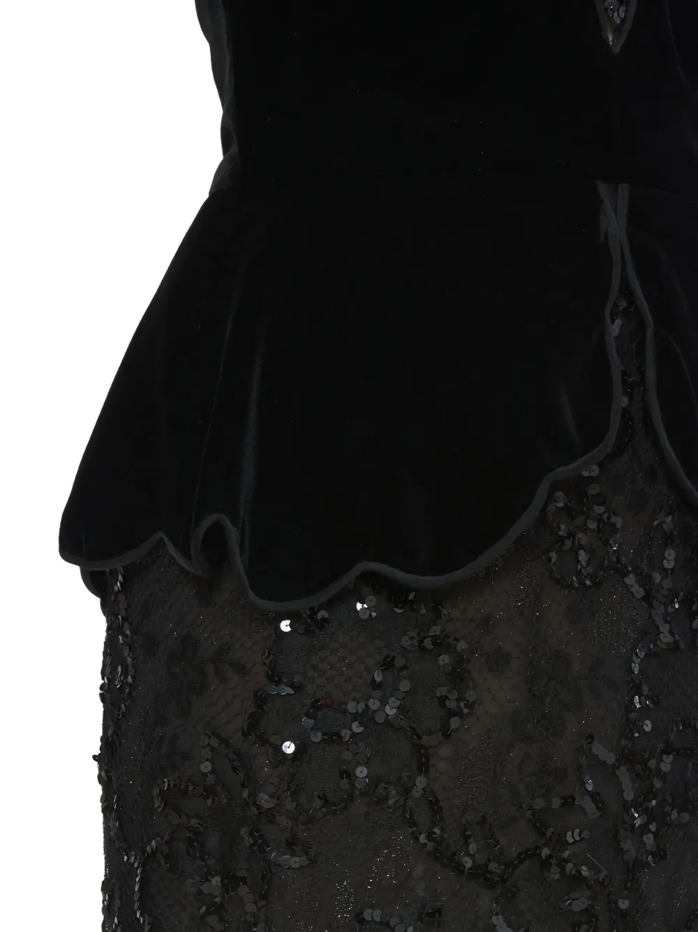 Sabbadini pre-owned floral-lace dress - Zwart