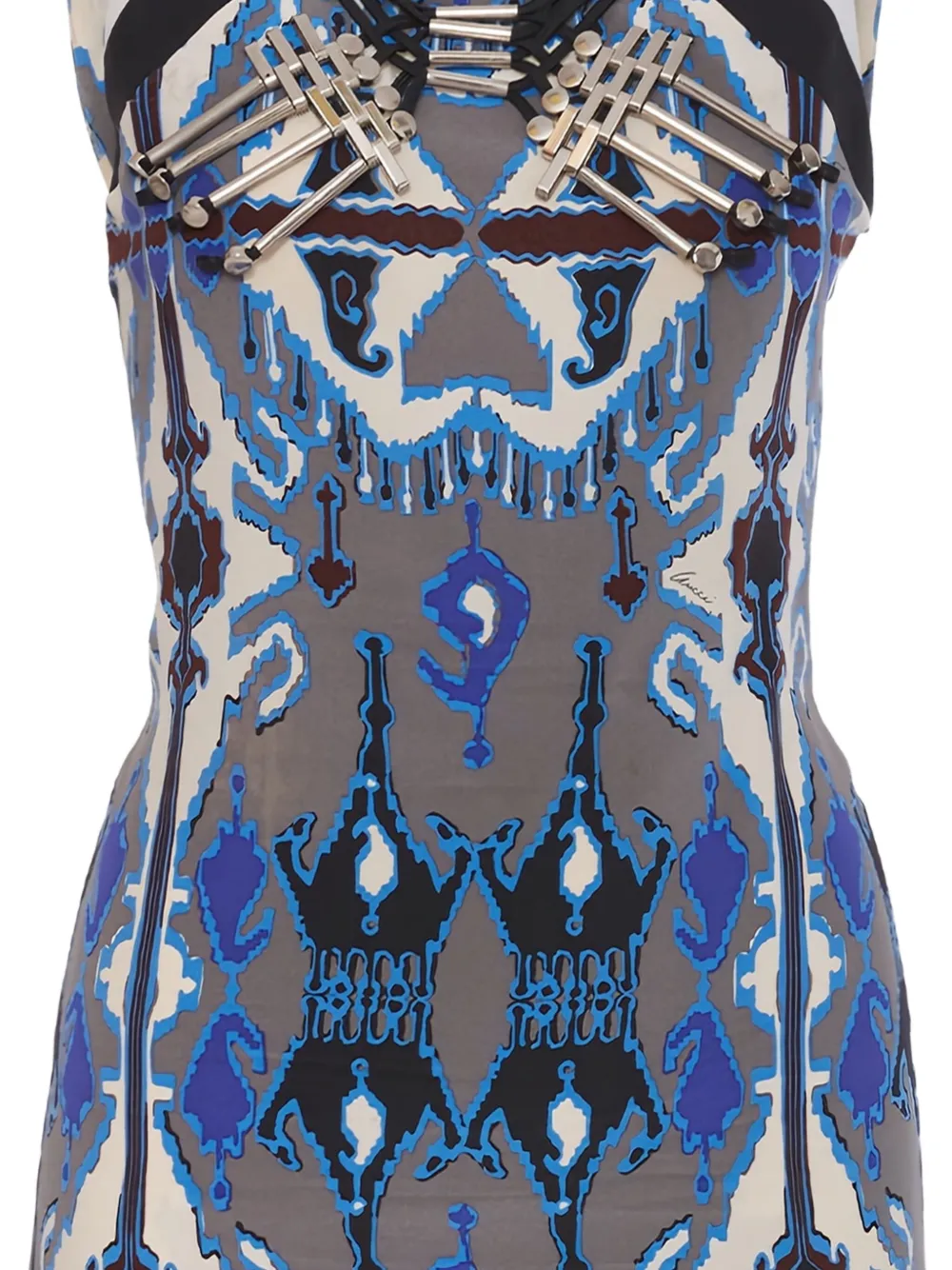 Gucci Pre-Owned Jurk met V-hals - Blauw