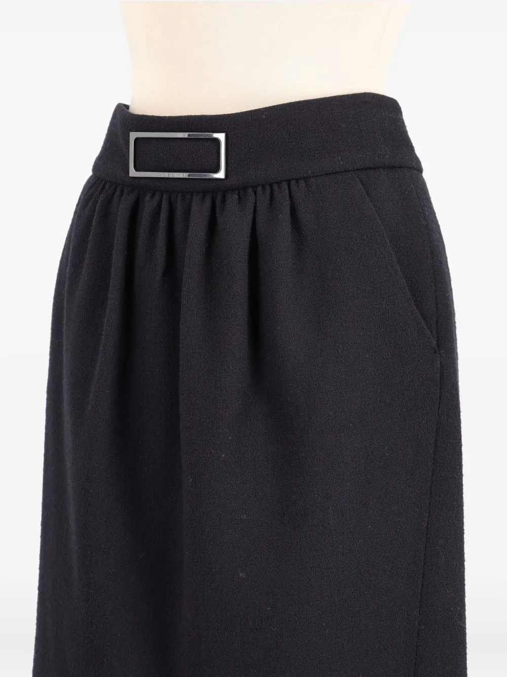 Pre-owned Celine Belted Skirt In Black
