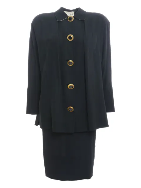 Gianfranco Ferré Pre-Owned 1980s jewel-buttons skirt suit 