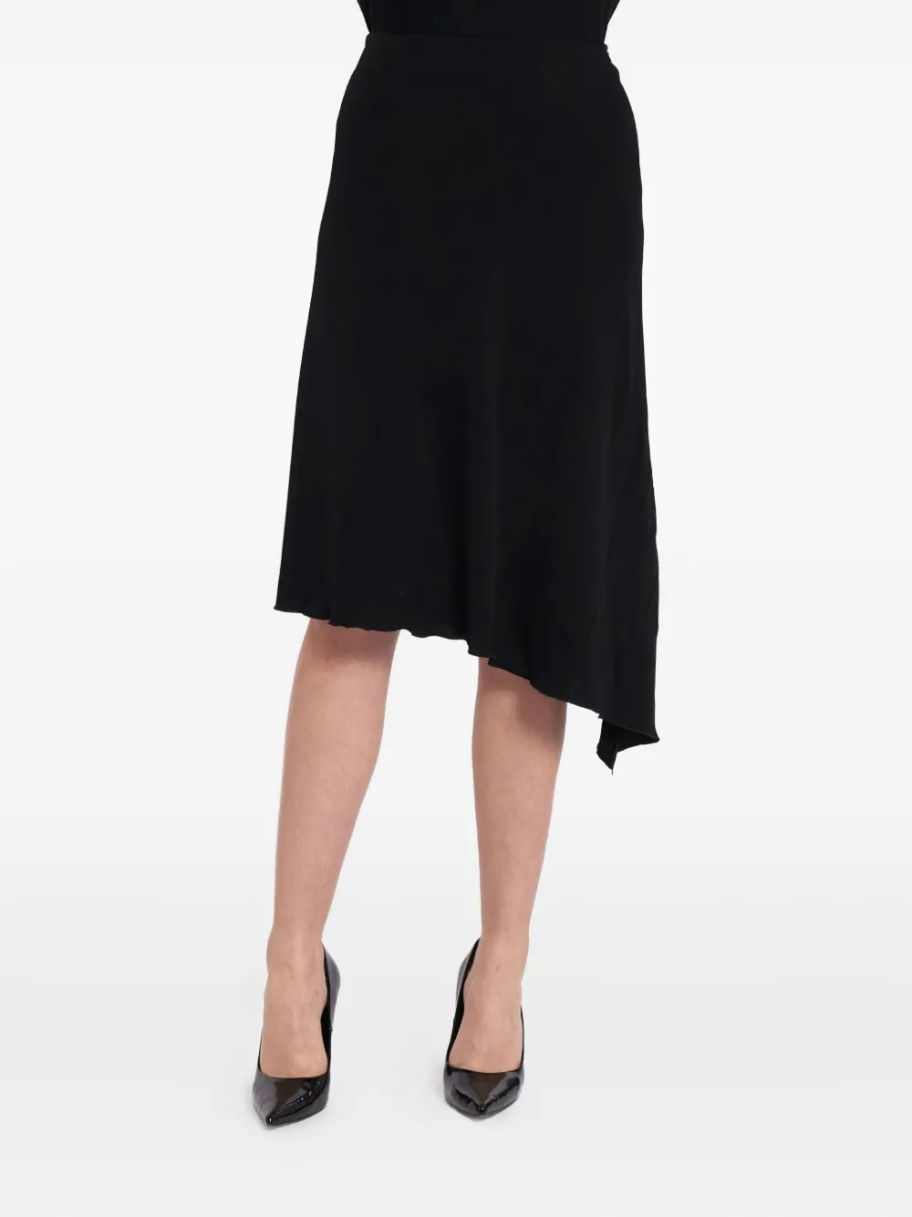 Emporio Armani Pre-Owned 2000s asymmetric midi skirt - Zwart