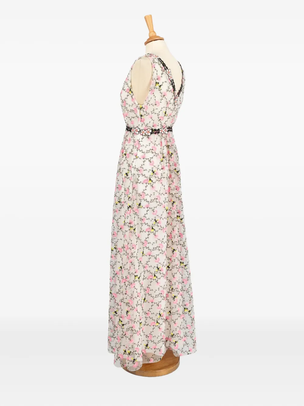 Giambattista Valli Vintage floral-embroidered dress - Wit