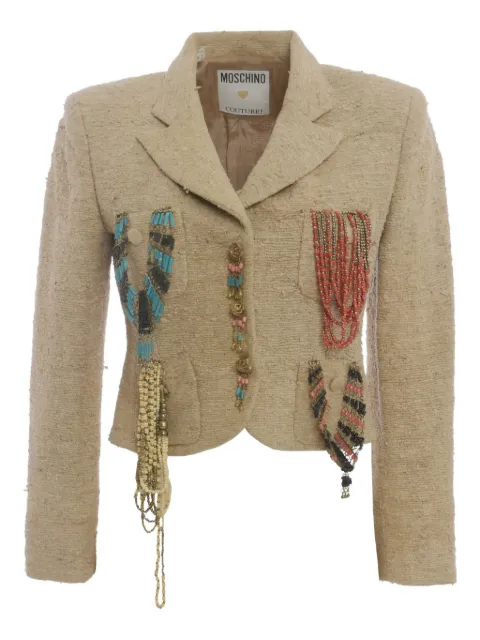 Moschino Pre-Owned 1990s embellished silk blazer