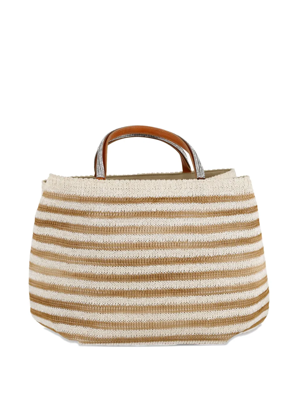 striped tote bag