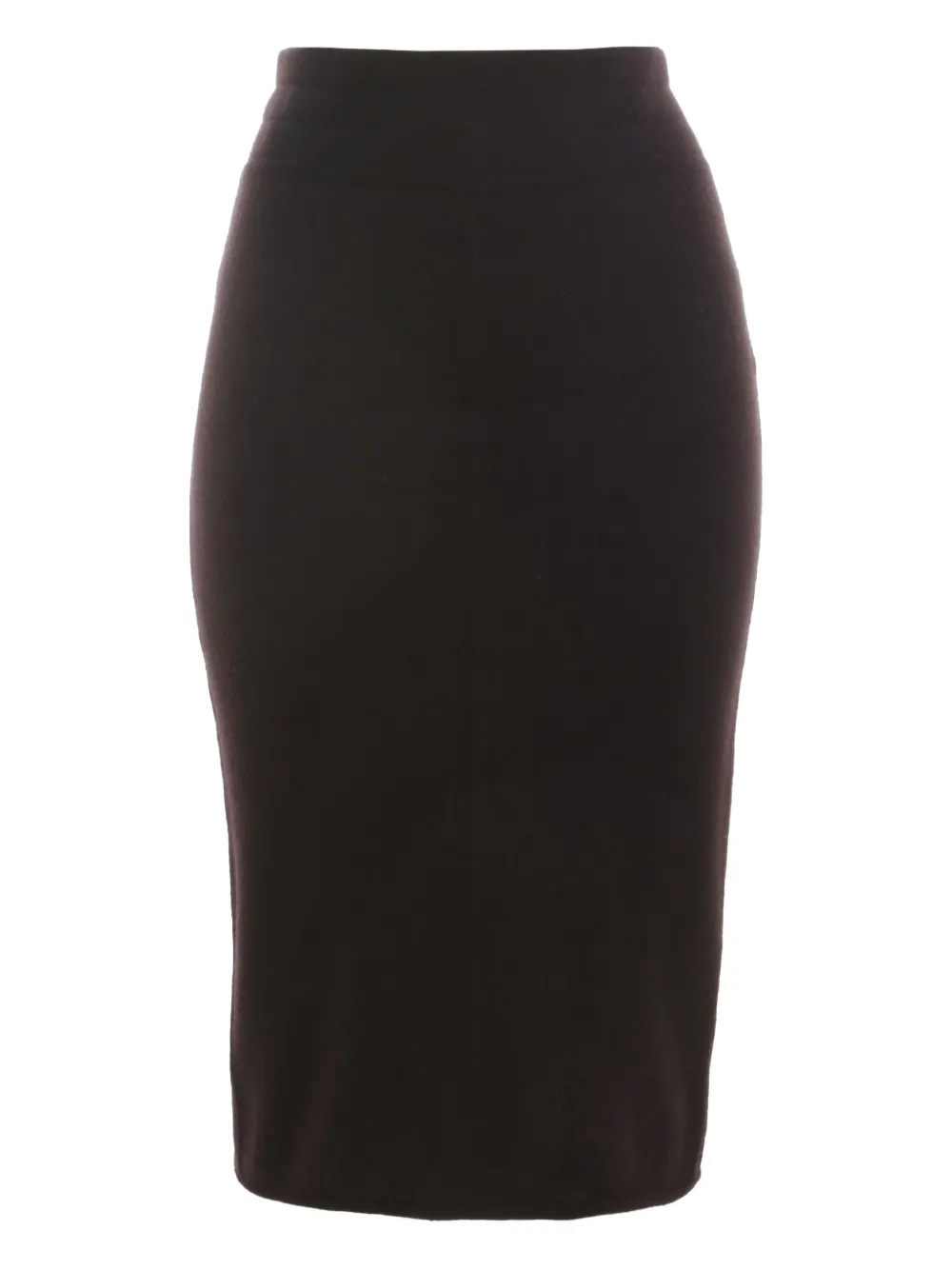 Pre-owned Alaïa 1980s Wool Pencil Skirt In Brown