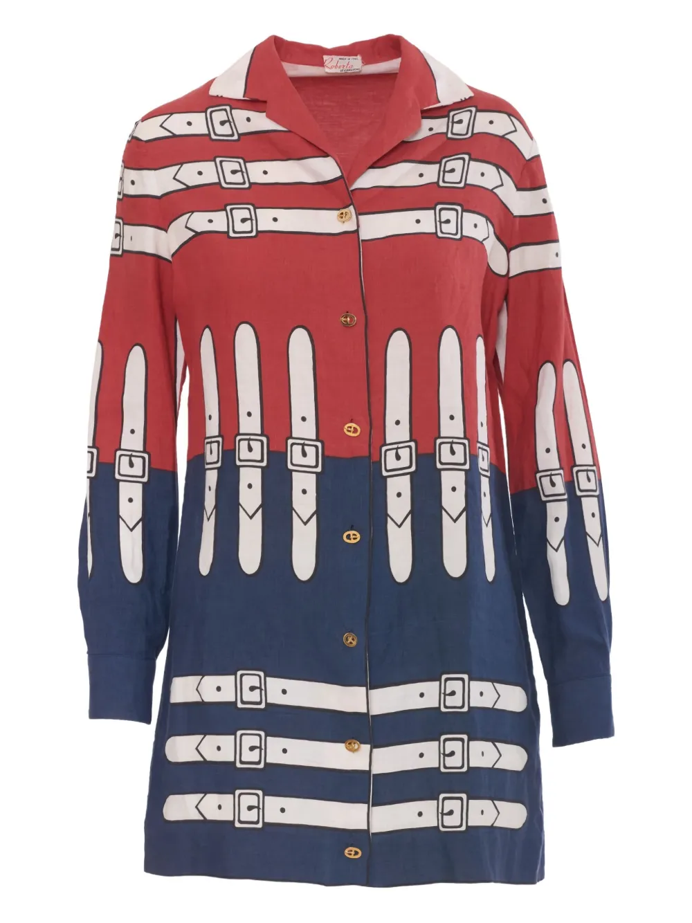 Roberta  di Camerino Pre-Owned camisa con hebilla estampada | rojo | Image 1
