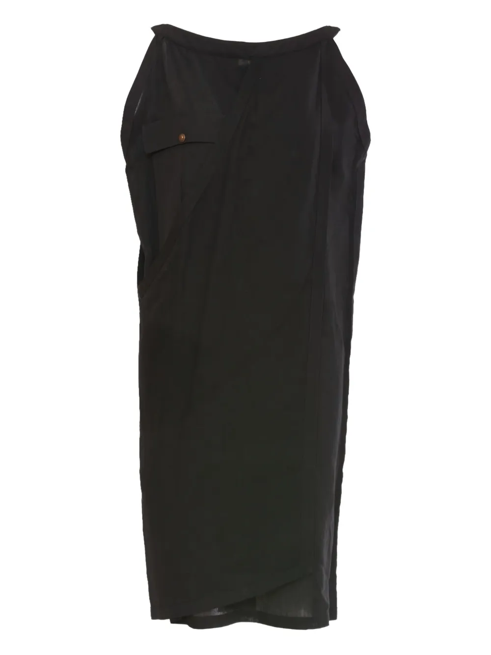 Pre-owned Versace Jersey Midi Dress In Black