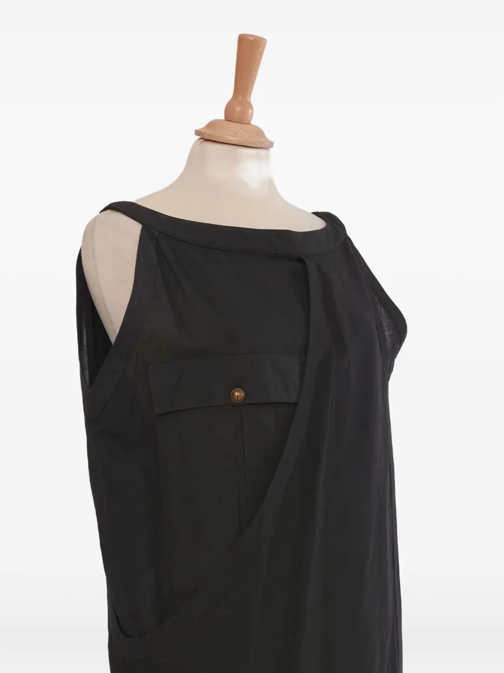 Pre-owned Versace Jersey Midi Dress In Black