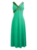 Vintage 1960s bead-detailing dress - Green