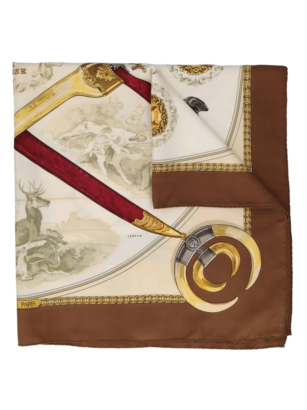 Hermès Pre-Owned mascada de seda Arme De Chasse | Image 2