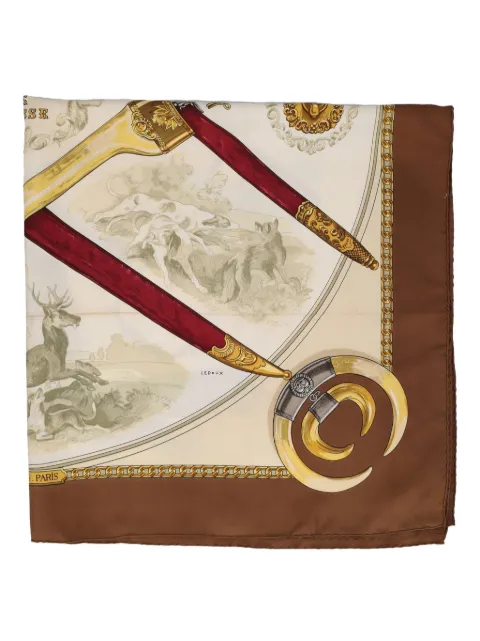 Hermès Pre-Owned Arme De Chasse silk foulard