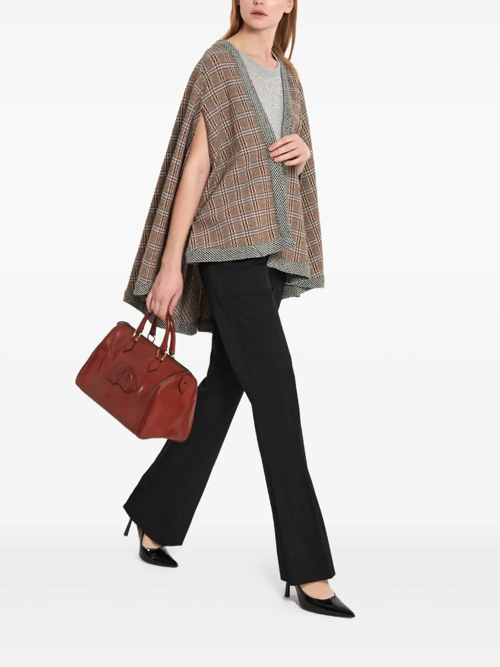 Missoni Pre-Owned 1970s wollen cape - Bruin