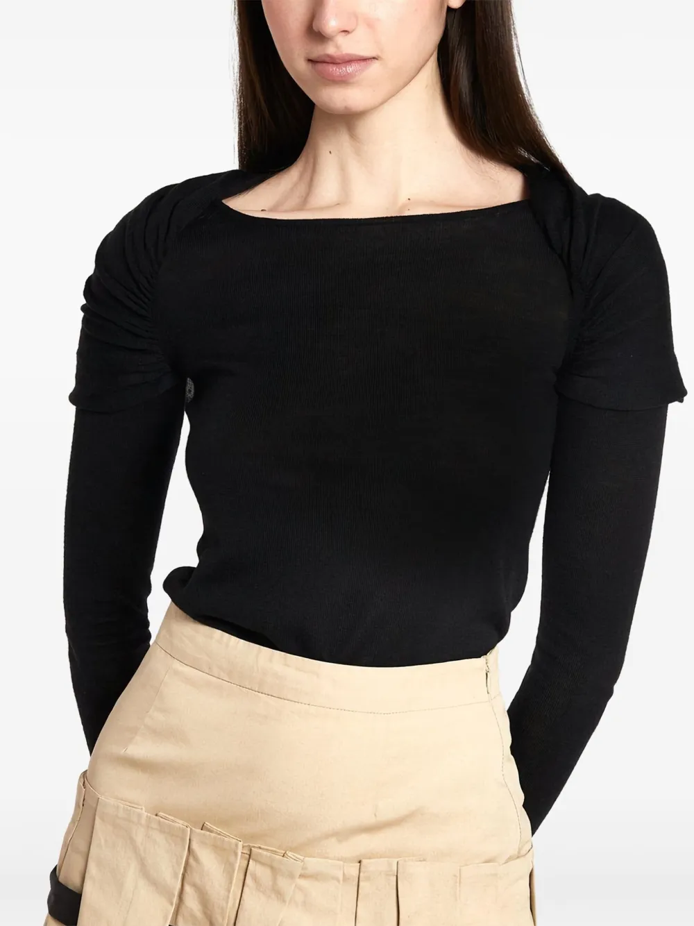 Prada Pre-Owned wool long-sleeve jumper | Black | Image 1