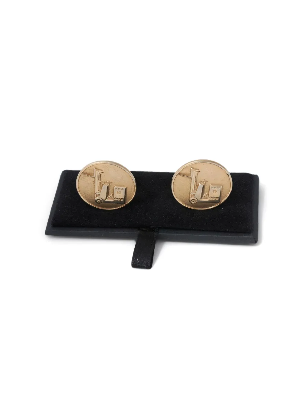 Vintage 2010 Pre-Owned Round cufflinks | Gold | Image 1