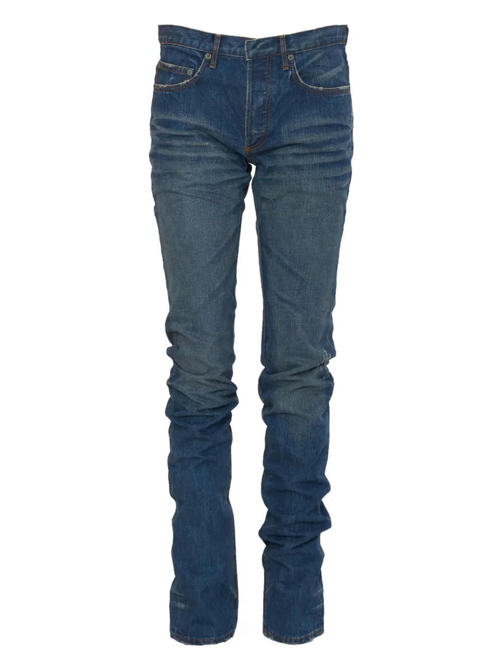 Christian Dior Pre-Owned raw-cut jeans - ブルー Christian Dior Pre-Owned raw-cut jeans - ブルー