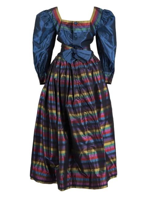 Vintage pre-owned striped skirt suit