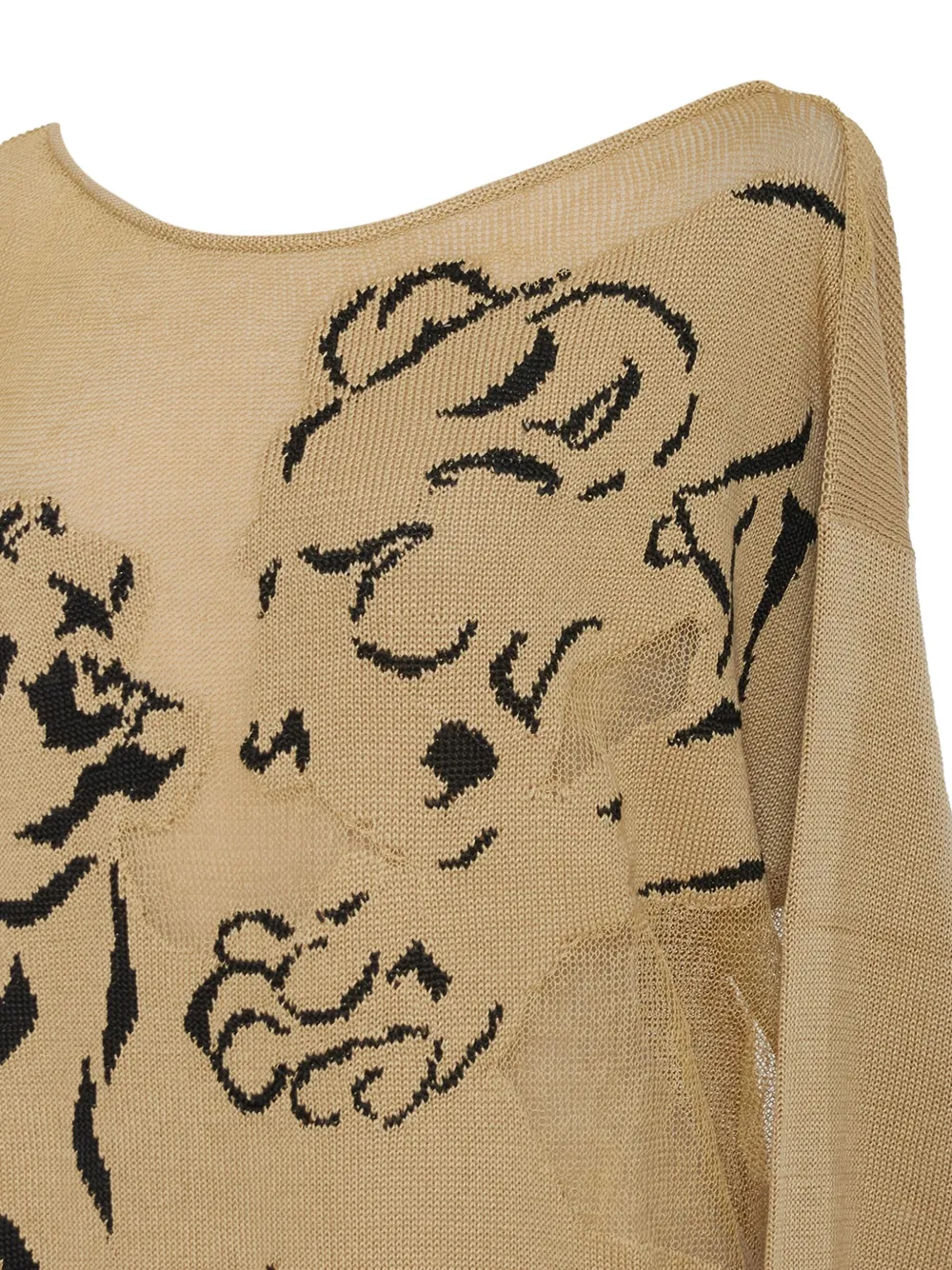 Krizia Pre-Owned embroidered mesh sweater | Image 2