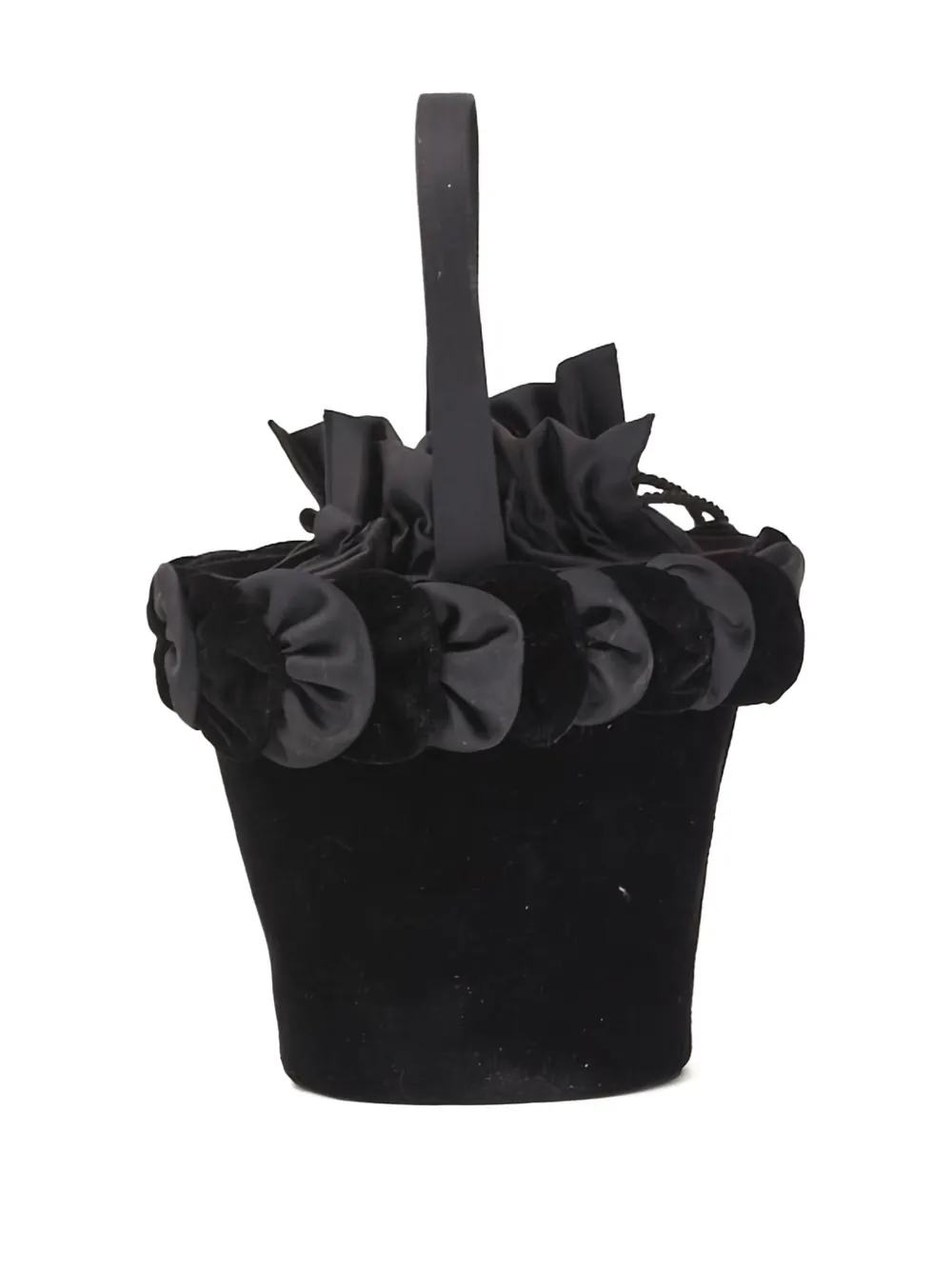pre-owned velvet bucket bag