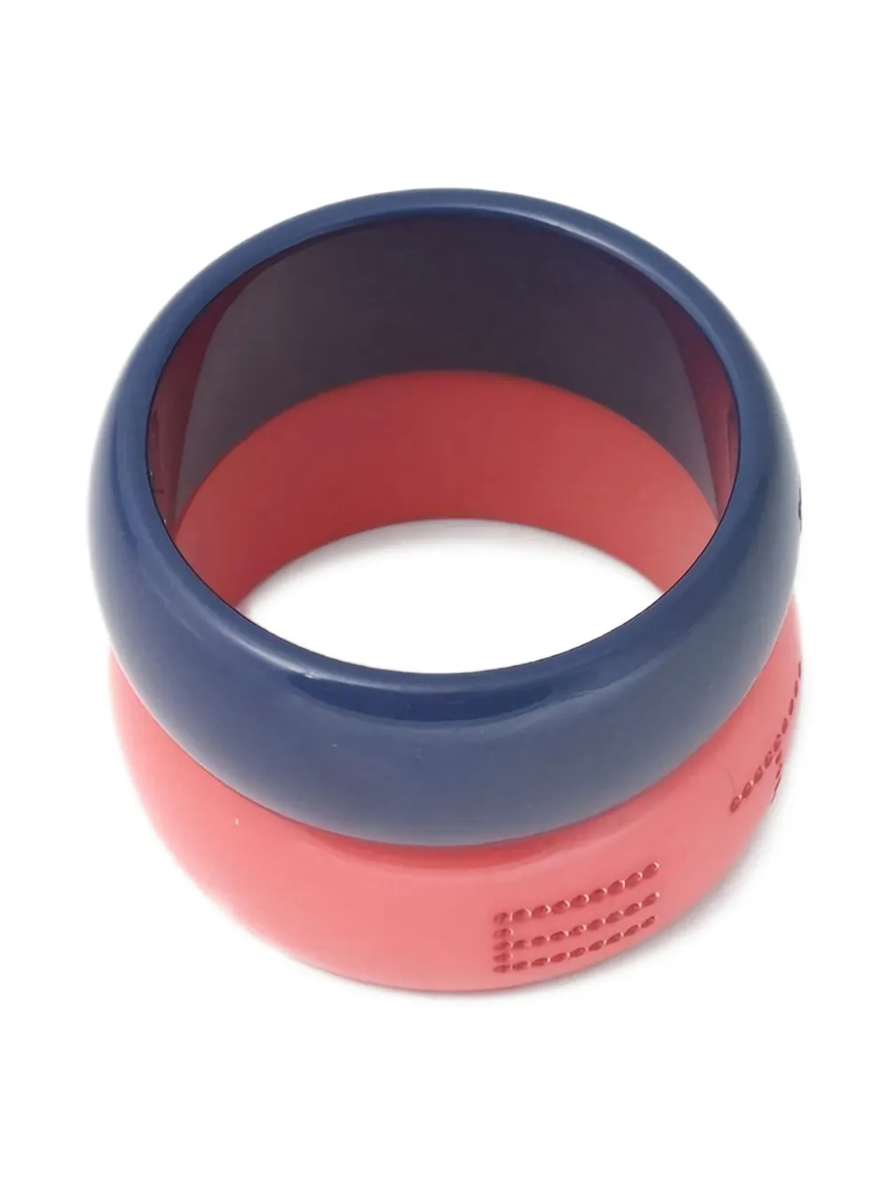 Etro Pre-Owned set de dos pulseras con logo perforado 1980 | azul | Image 1