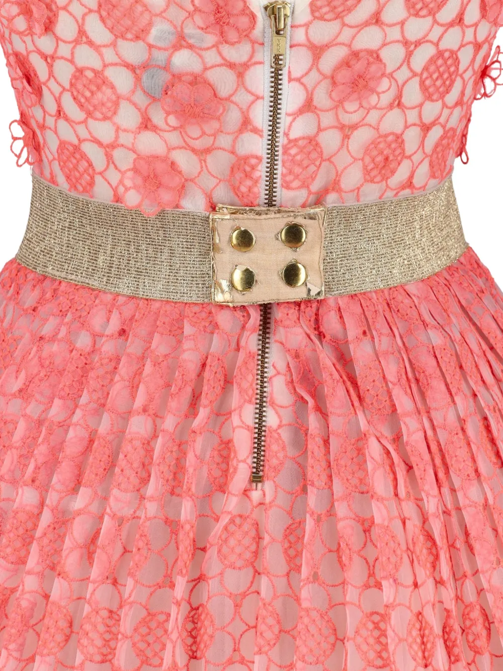 Manoush Mini-jurk met geborduurde bloemen - Roze