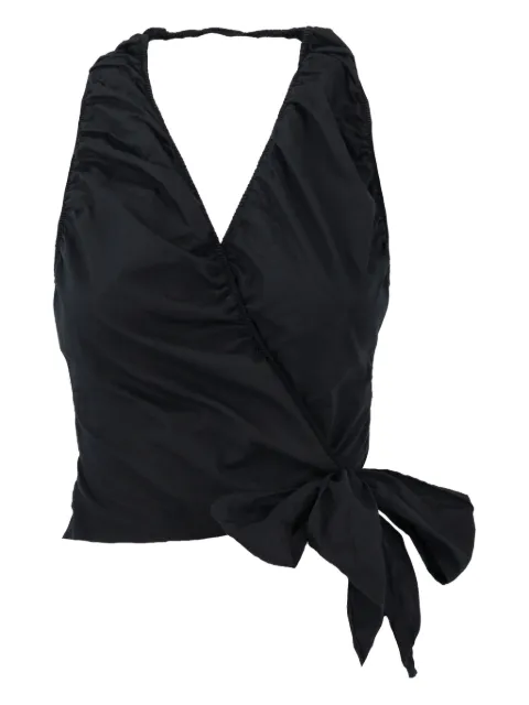 Vintage ruched wrap top