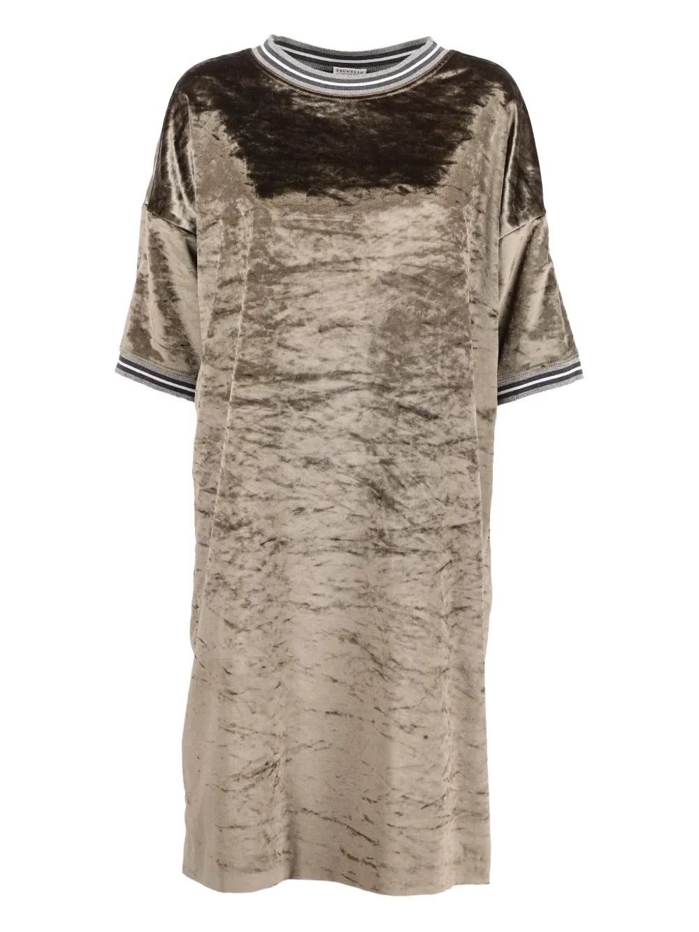 Brunello Cucinelli Vintage robe pre-owned à col rond | vert | Image 1