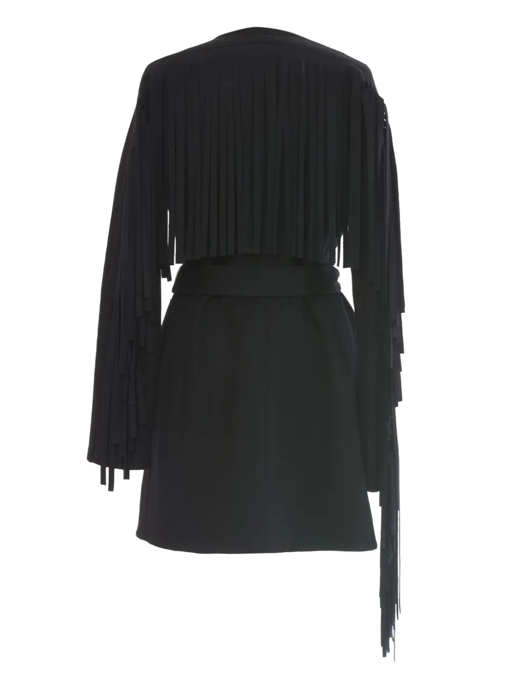 Vionnet Vintage pre-owned fringed coat - Zwart