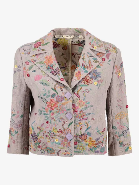 Aspesi Vintage floral-embroidered blazer 