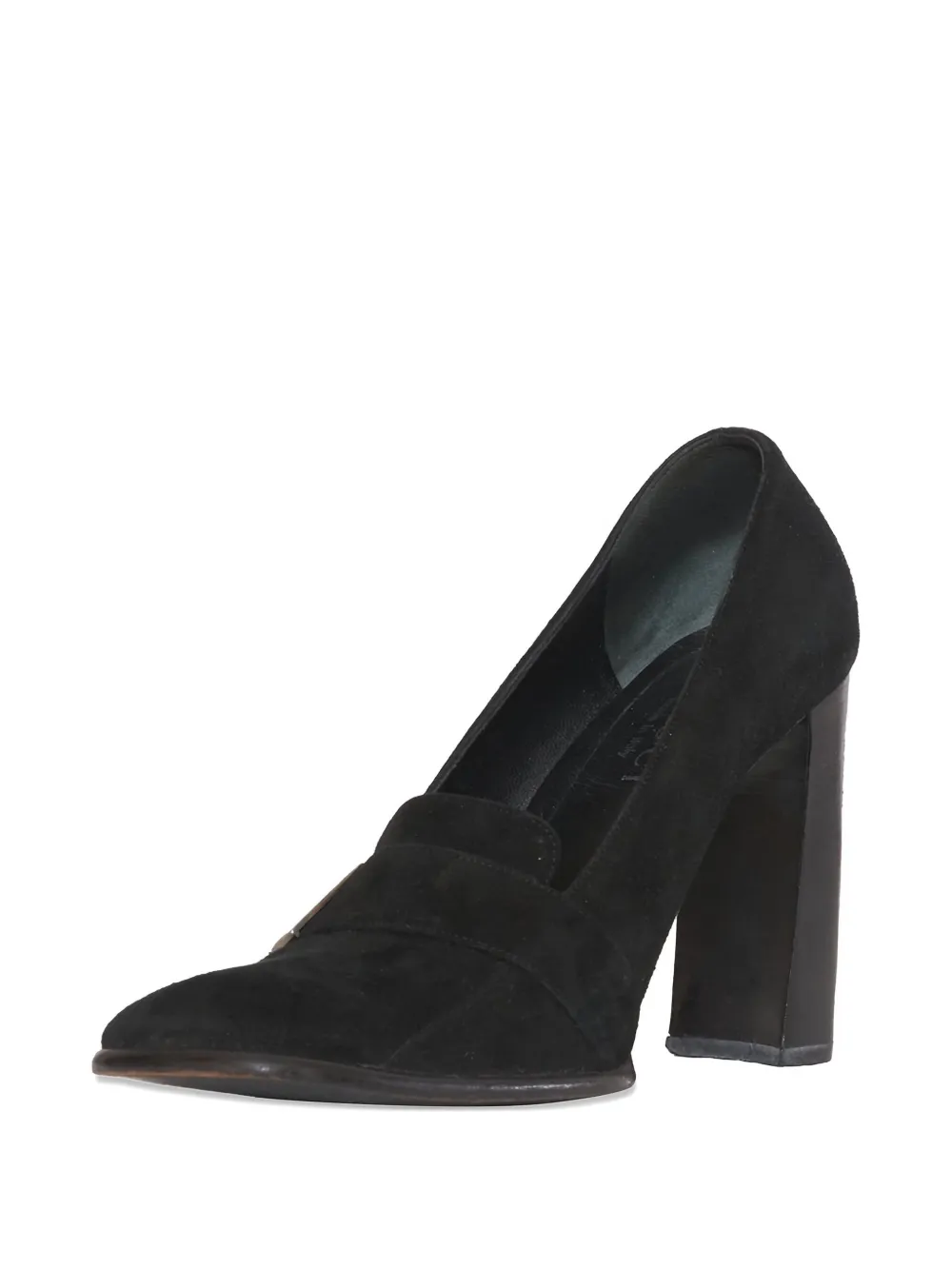 Gucci Pre-Owned 100mm velvet pumps - Zwart